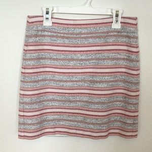 Loft tweed striped skirt